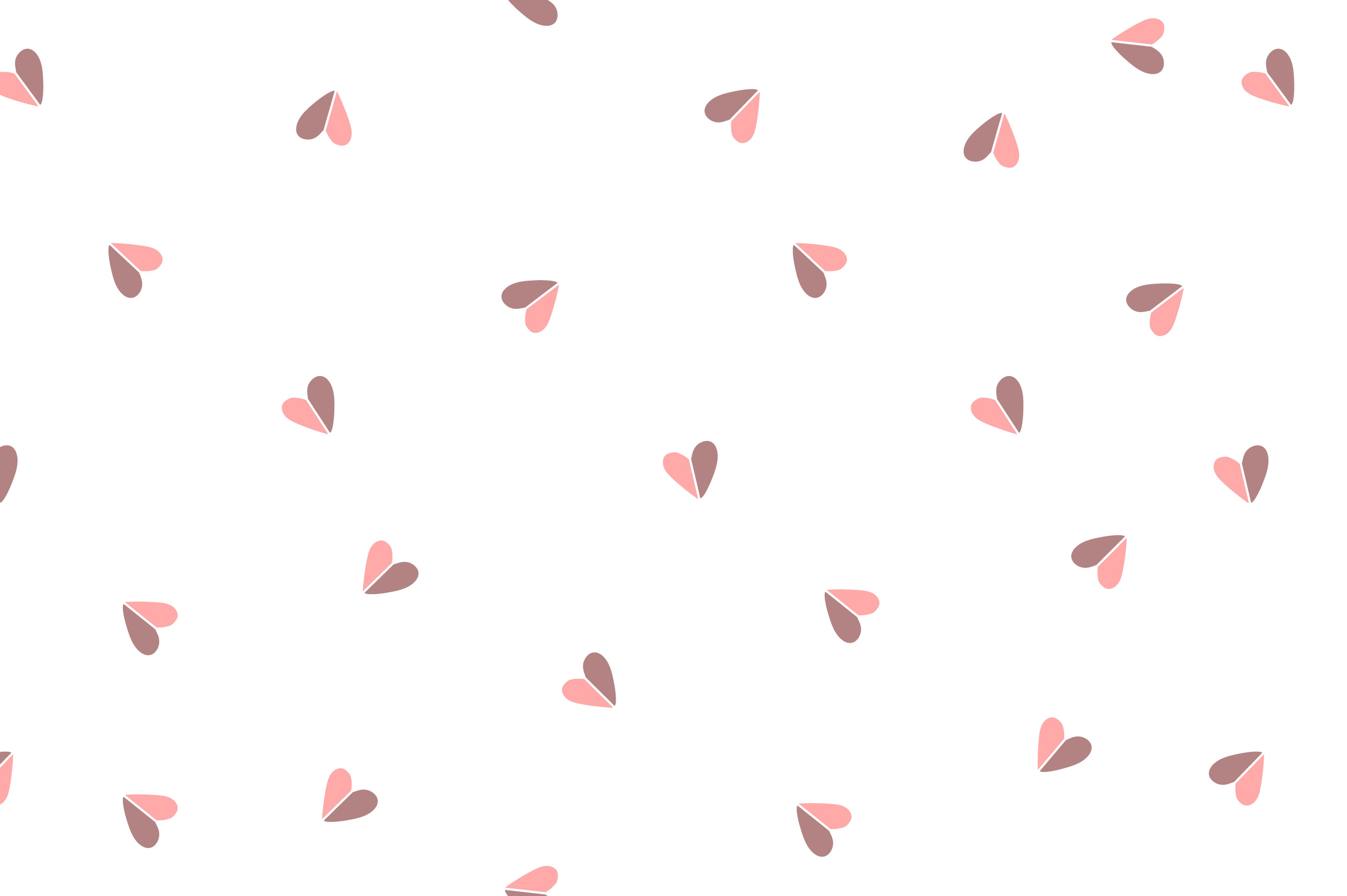 Ткань с принтом Сердечки-половинки Т691_10