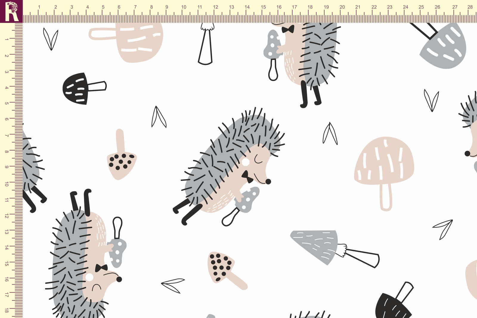 Т645 Ежики 9000_8009_8012_4019 Футер с начесом, 30/20, пачка, кардная