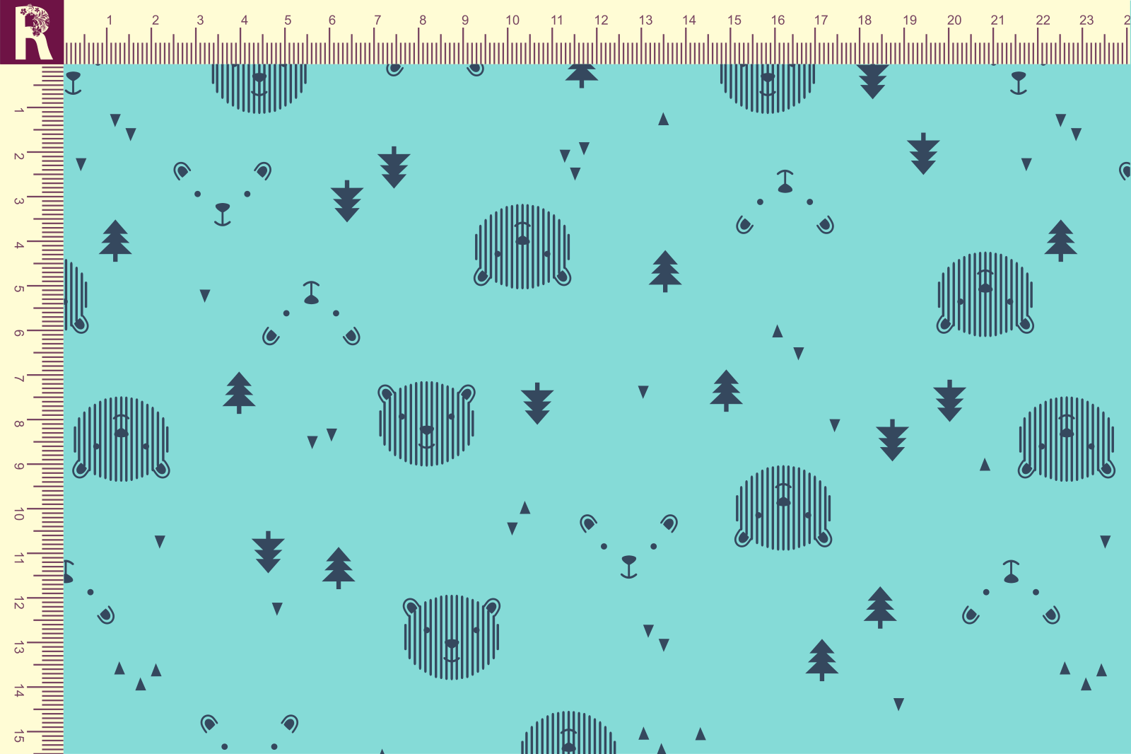 Т616 Штриховые мишки 9029а_ 7007 Футер с начесом, 30/20, пачка, кардная