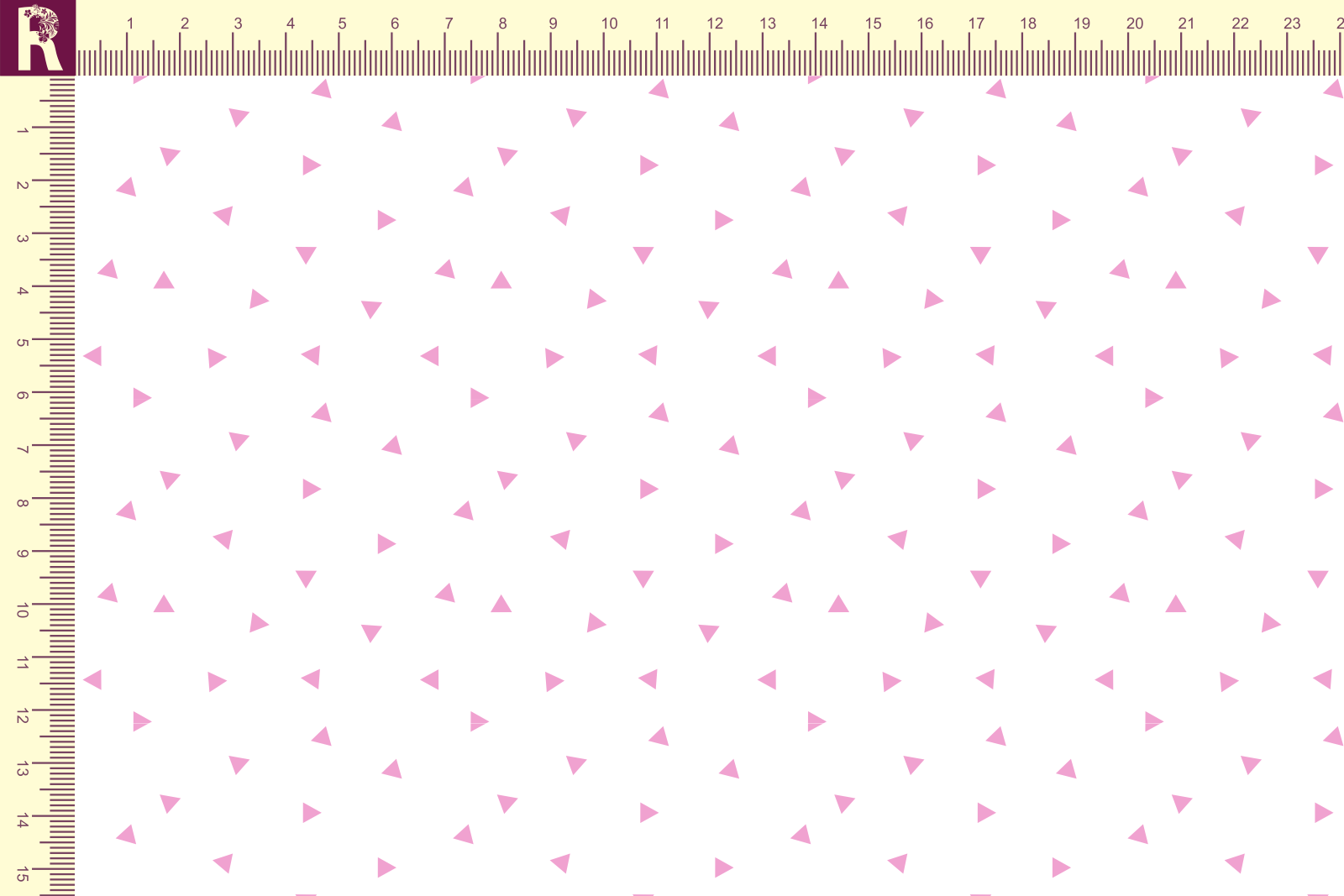 картинка Т134 Мелкие треугольники 9000_2029 (розовые треугольники на белом фоне) от компании Руткани