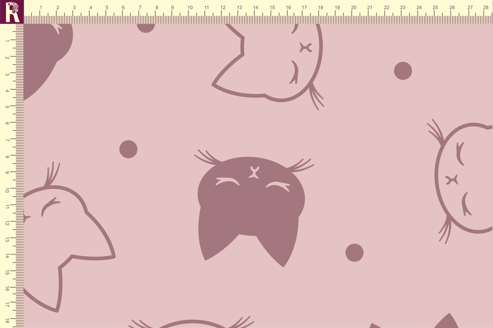 картинка Т635 Милые котики 9505а_4024 ( коричневые котики на бежевом фоне) от компании Руткани