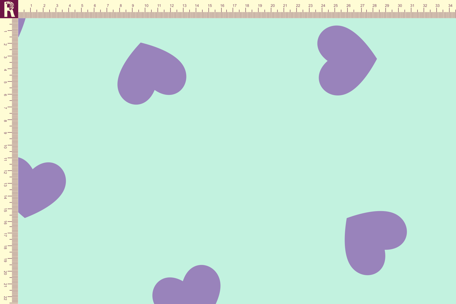 картинка Т117 Крупные сердца 12-5409 15-3620 от компании Руткани