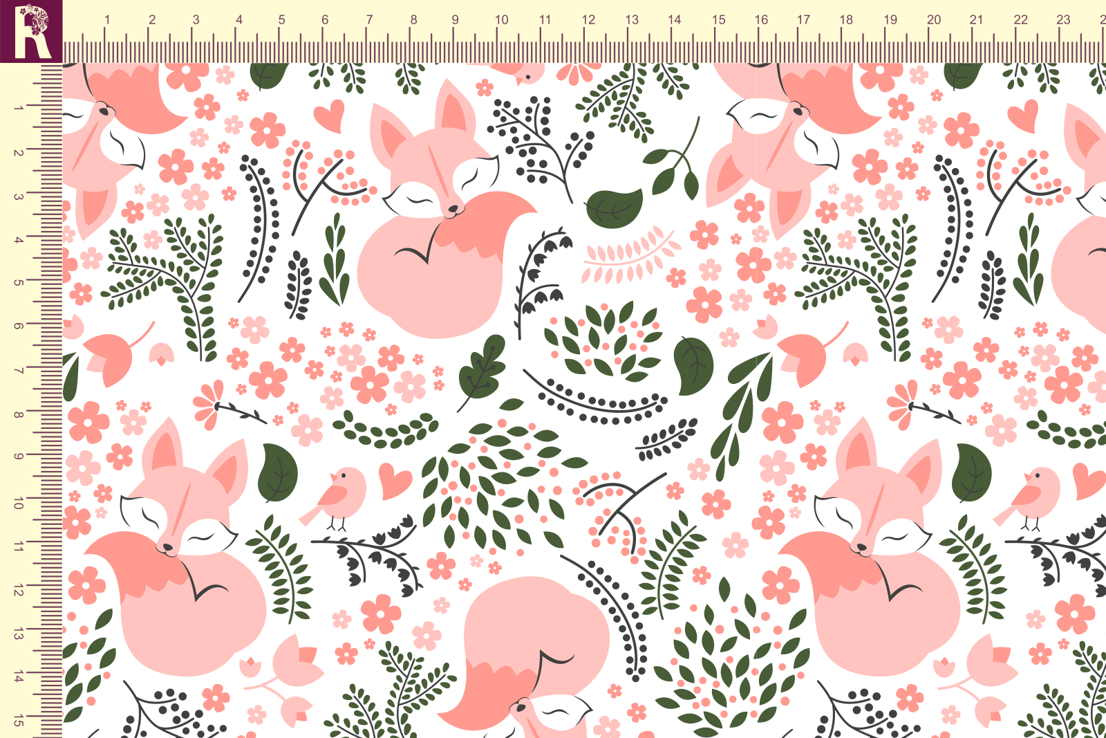 Т611 Лисята 9000_8001_3003_6017 Футер с начесом, 30/20, пачка, кардная