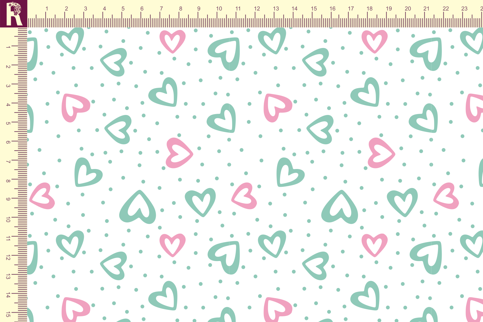 картинка Т121 2 сердечка 9000_6014_2029 от компании Руткани