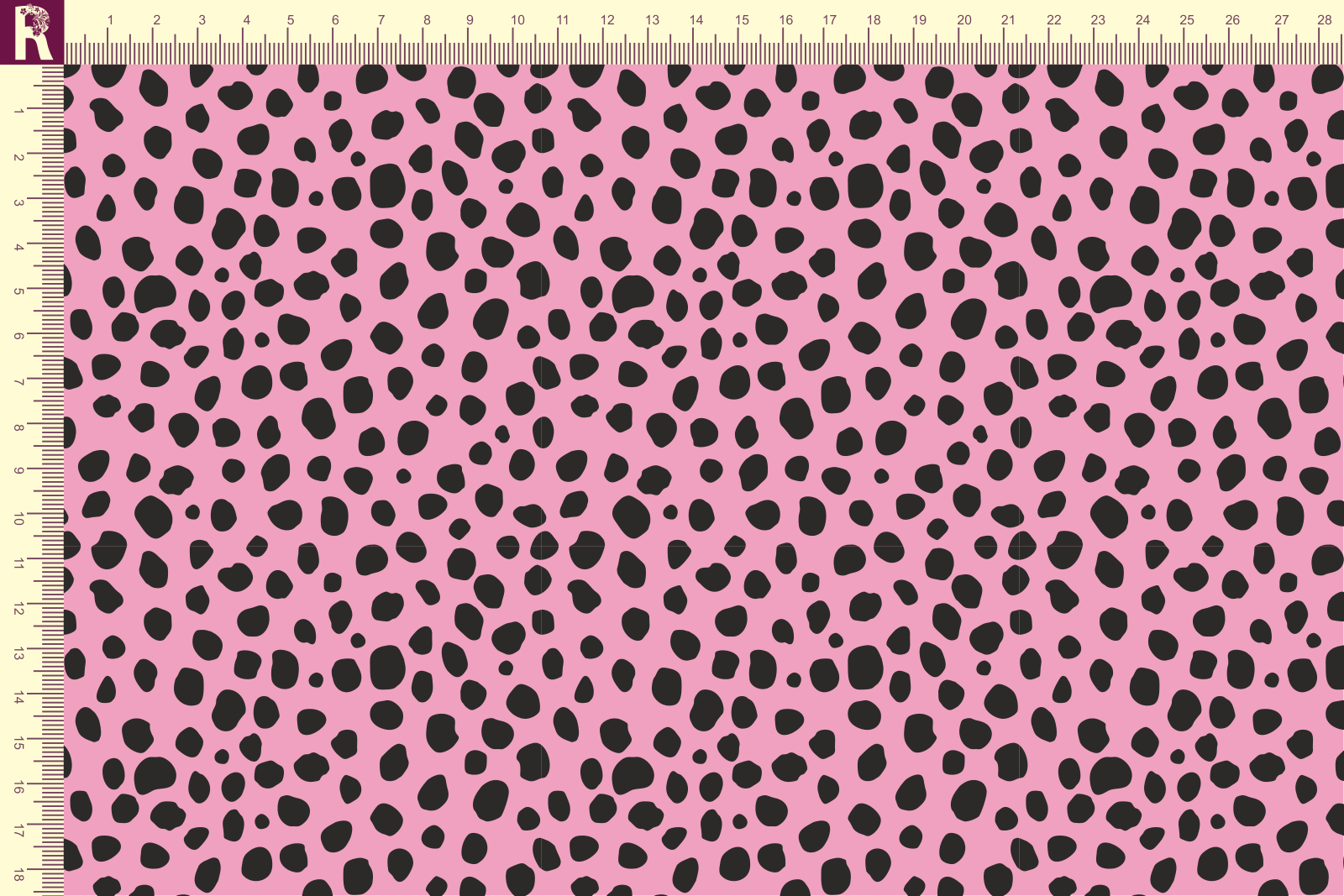 Т626 Пятнышки 9005_8009 Футер с начесом, 30/20, пачка, кардная