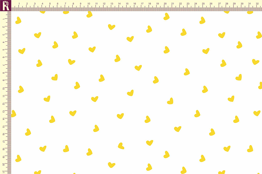 картинка Т108 сердечки 0,5, белый 9000, желтый 9003 от компании Руткани