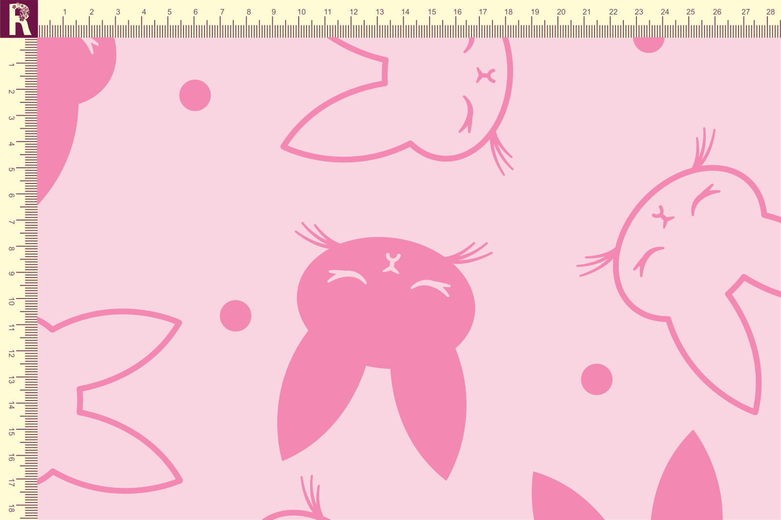 Т633 Милые зайки 9509а_2037 Футер с начесом, 30/20, пачка, кардная