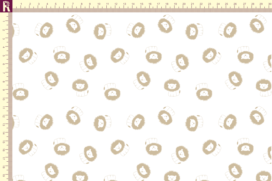 картинка Т501 львята белый 9000 бежевый 9954а от компании Руткани