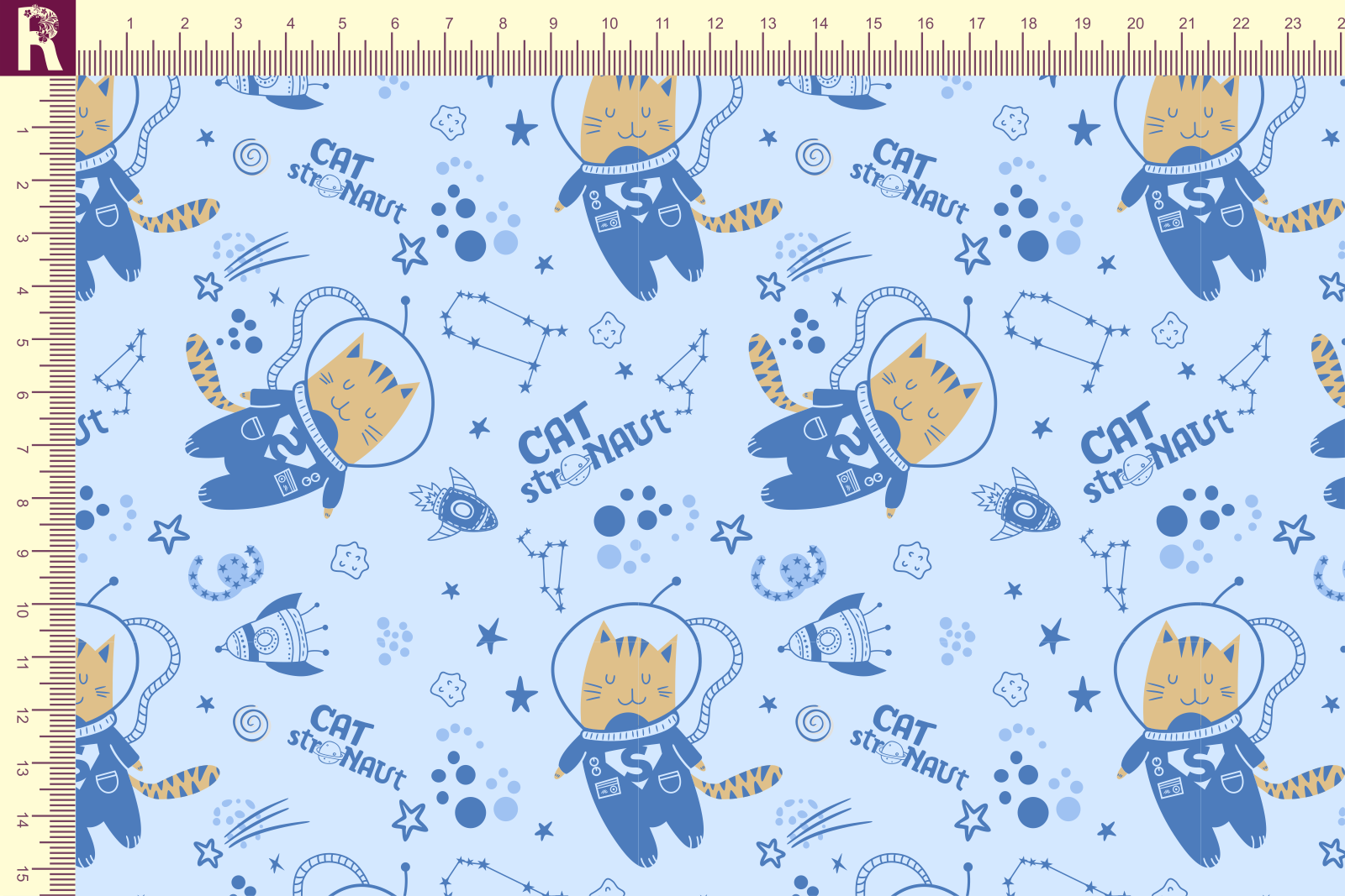 Т577 КосмоКот 9061а_7010_4017 Футер с начесом, 30/20, пачка, кардная