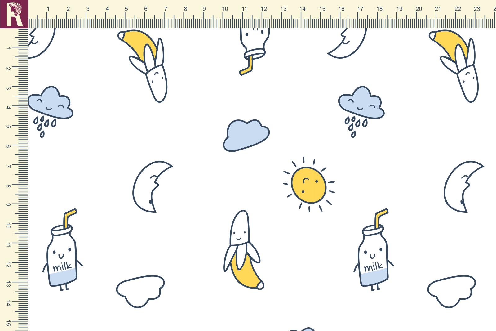 Т592 Банан с молоком 9000_5006_7029_3001 Футер с начесом, 30/20, пачка, кардная