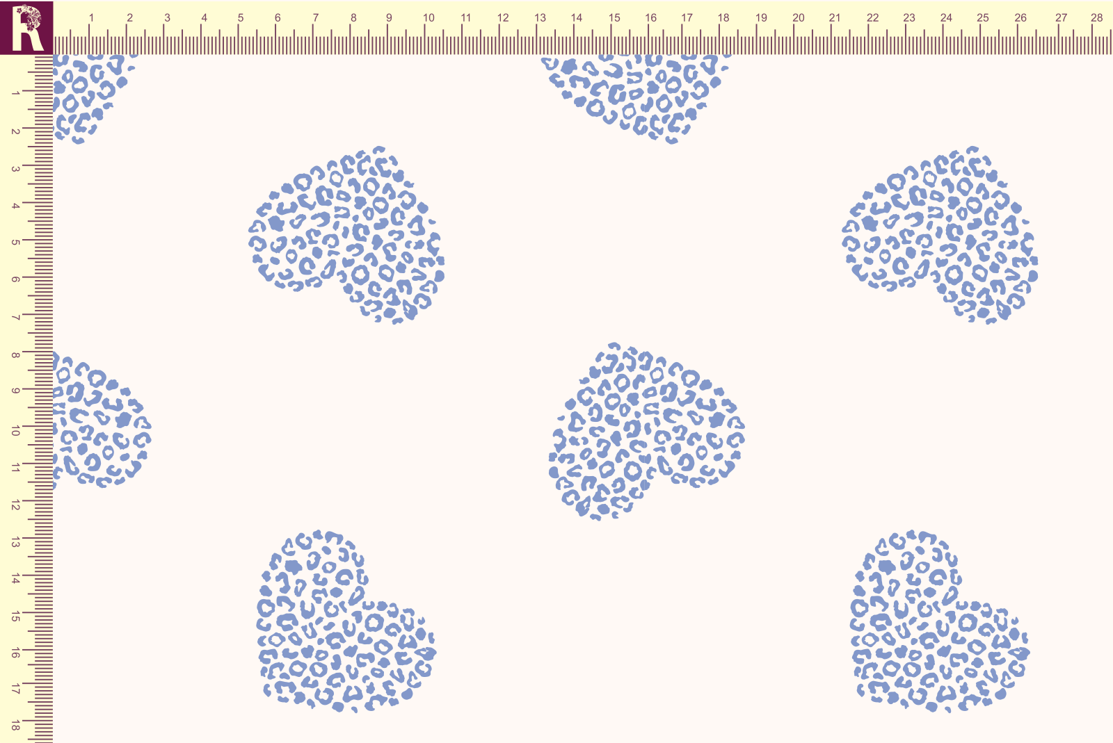 Т642 Сердечки леопард  9050а_7020 Футер с начесом, 30/20, пачка, кардная