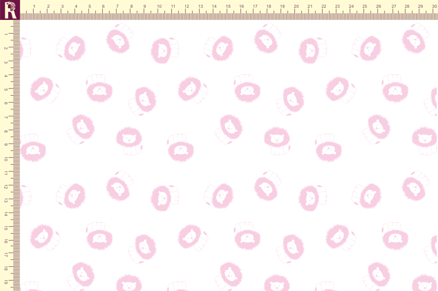 картинка Т501 львята белый 9000 розовый 9005 от компании Руткани