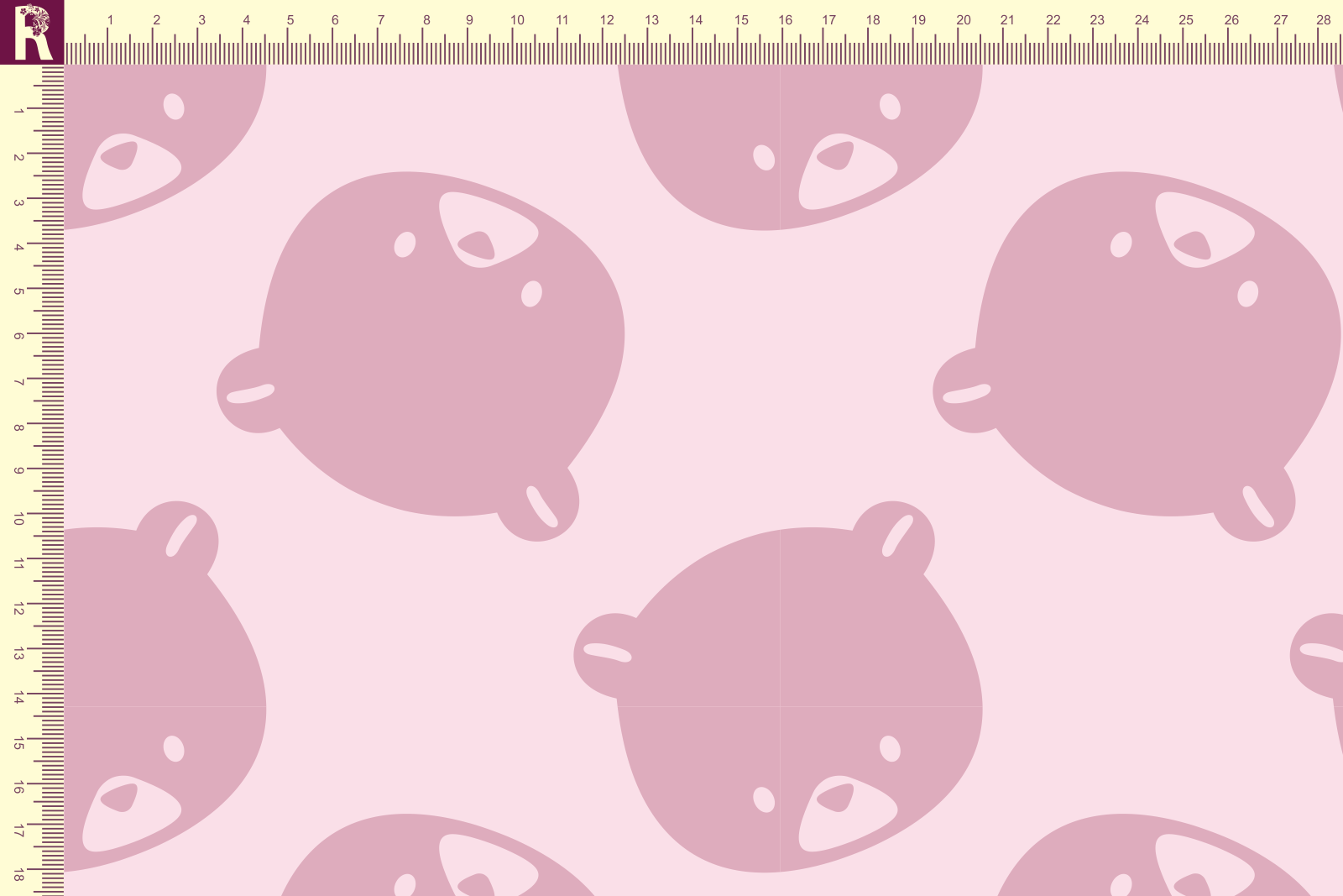 картинка Т630 Крупные мишки 9509а_2011( розовые мишки на розовом фоне) от компании Руткани