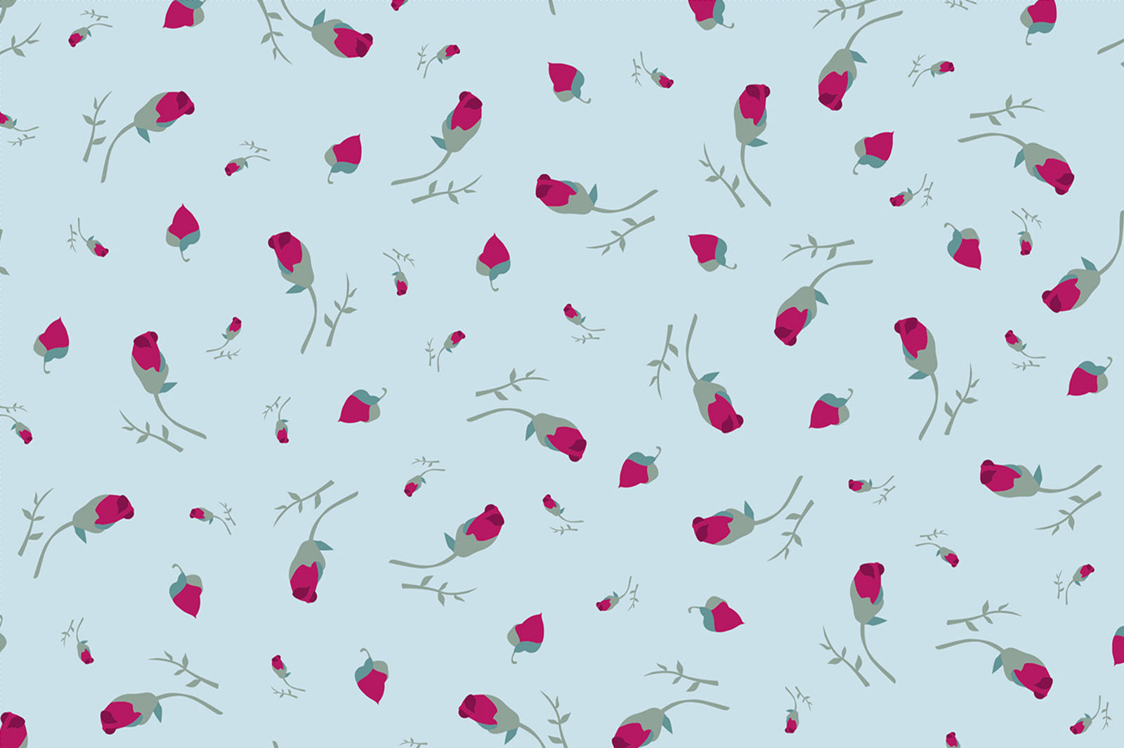 картинка Т674 Бутоны роз 9061а 17-6323 19-1762 от компании Руткани