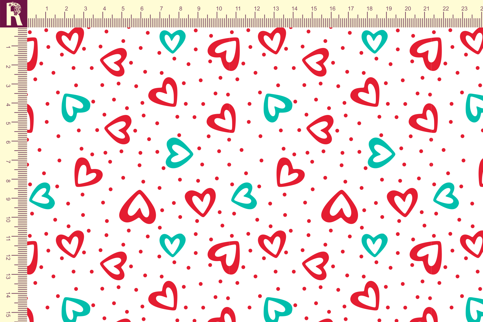 картинка Т121 2 сердечка 9000_9004_6022 от компании Руткани