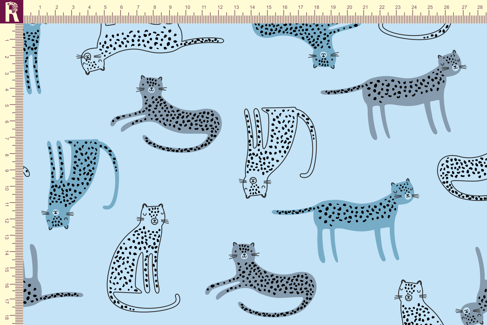 картинка Т624 Цветные леопардики 9061а_8009_8011_7011 от компании Руткани