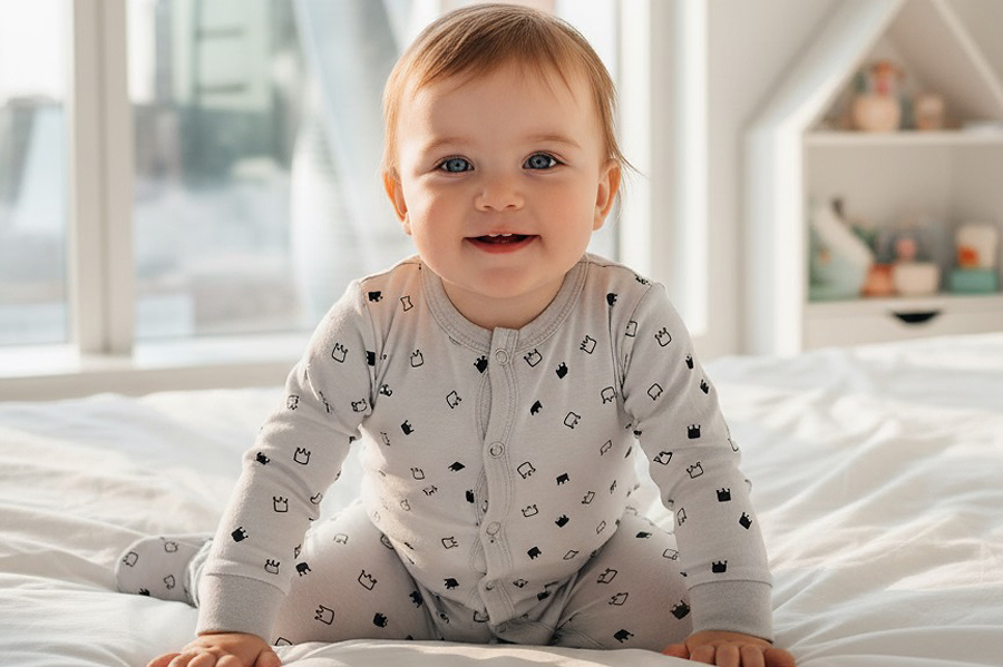 картинка Ткань с принтом Милые короны Т698_7 от компании Руткани