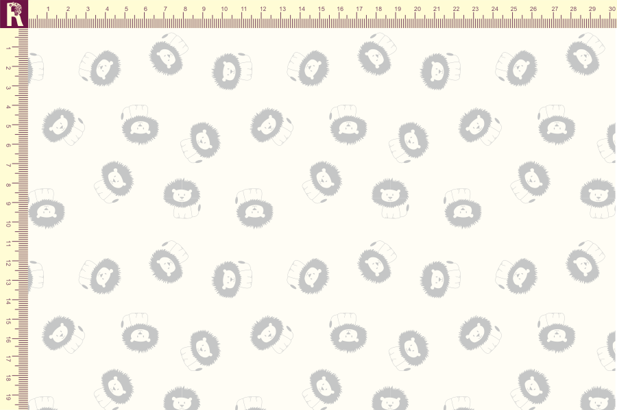 картинка Т501 львята молочный 9050а серый 9053 от компании Руткани