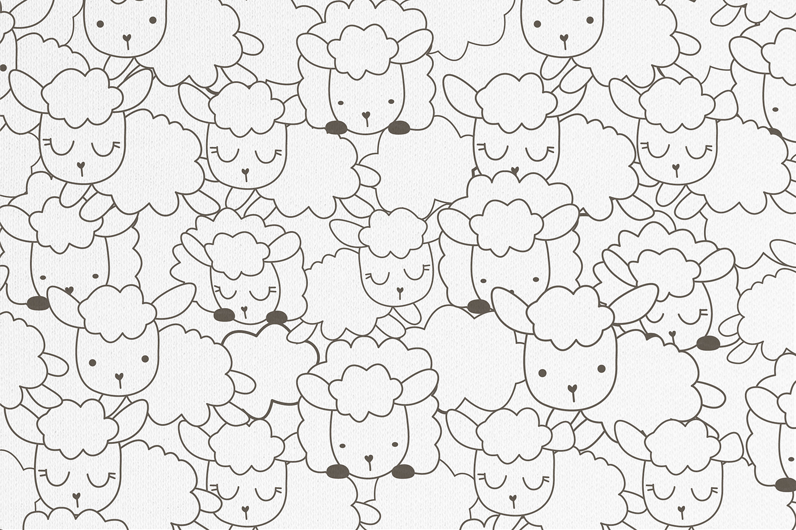 картинка Т588 Овечки, colour 9000/8001*(ru), Кулирная гладь, 30/1 (ru), пачка 95-100 см, кардная, 145-150 gr, 100% хлопок, принт_пигмент, Руткани от компании Руткани