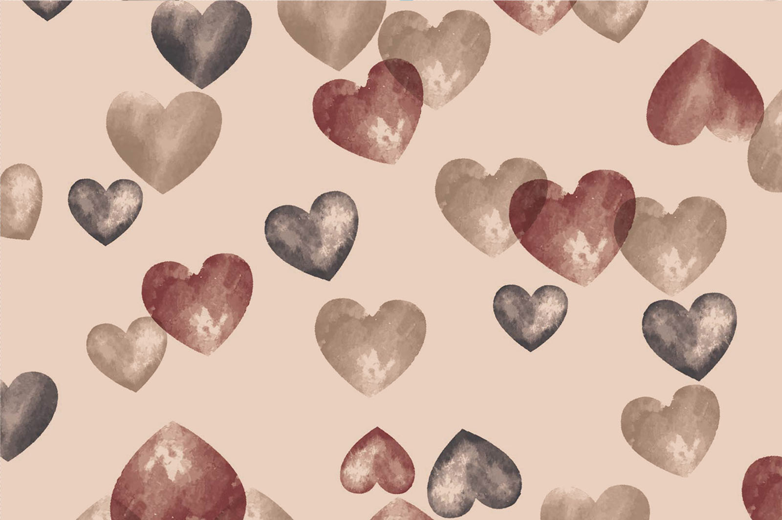 картинка Т683 Воздушные сердечки 14-1310 16-1318 19-3918 19-1652 от компании Руткани