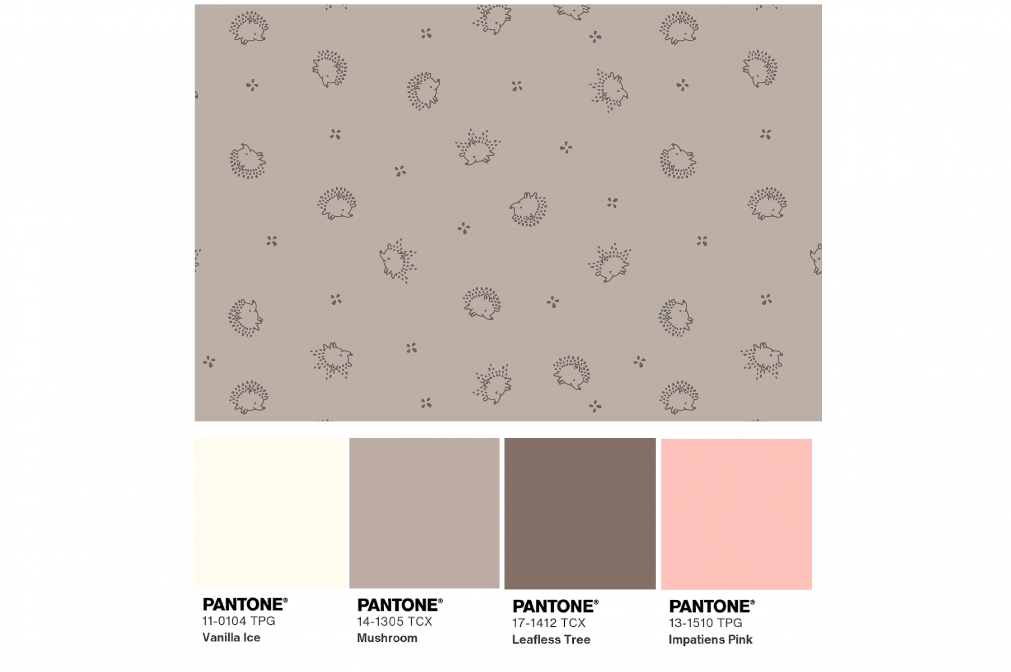 картинка Ткань с принтом Маленькие ежики Т696_9 от компании Руткани