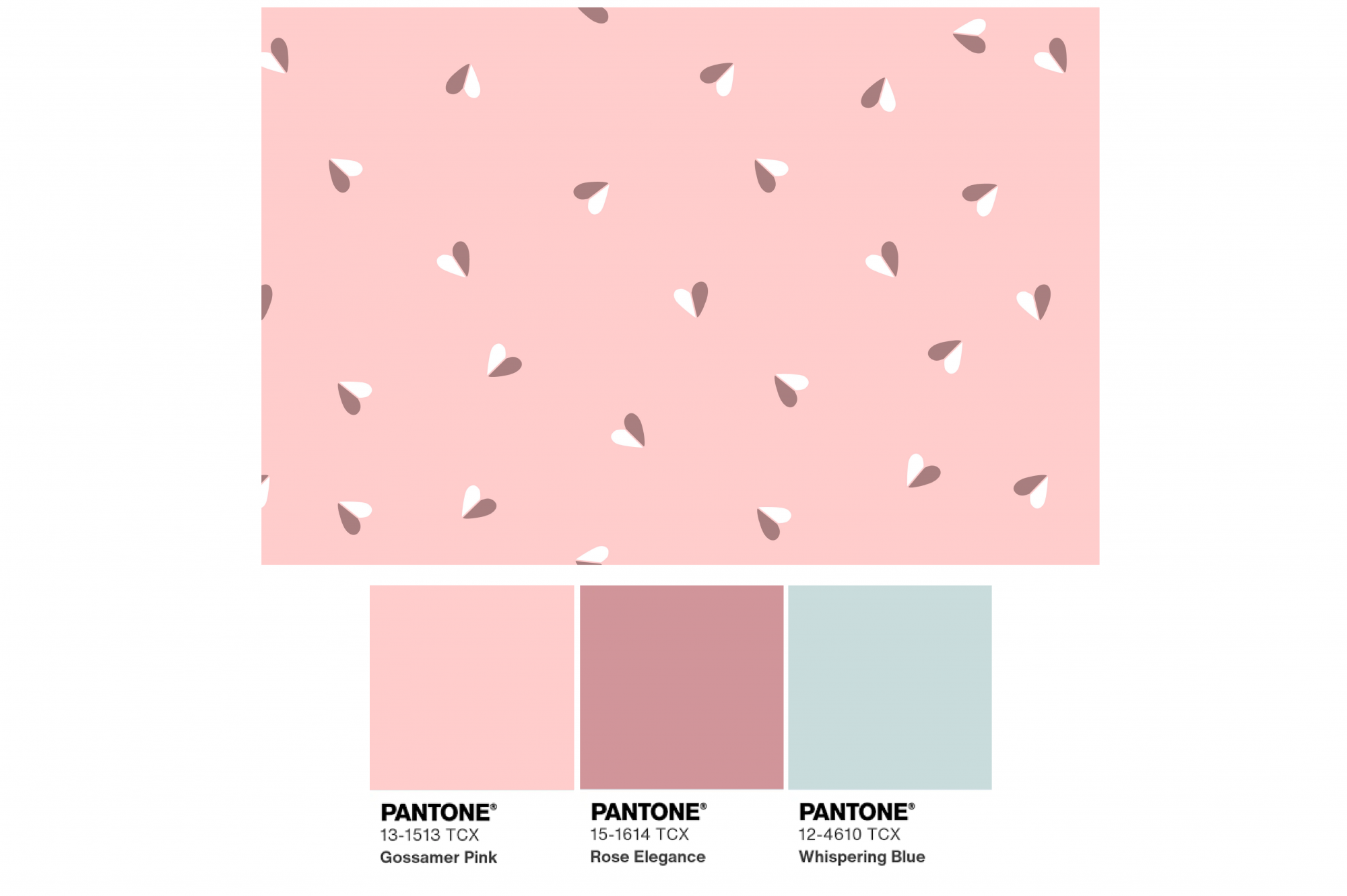 картинка Ткань с принтом Сердечки-половинки Т691_14 от компании Руткани