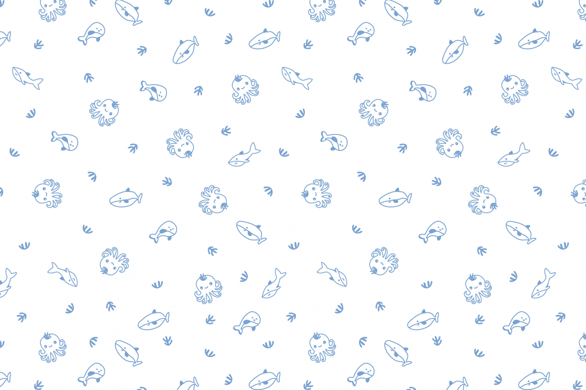 Ткань с принтом Морские друзья Т695_1