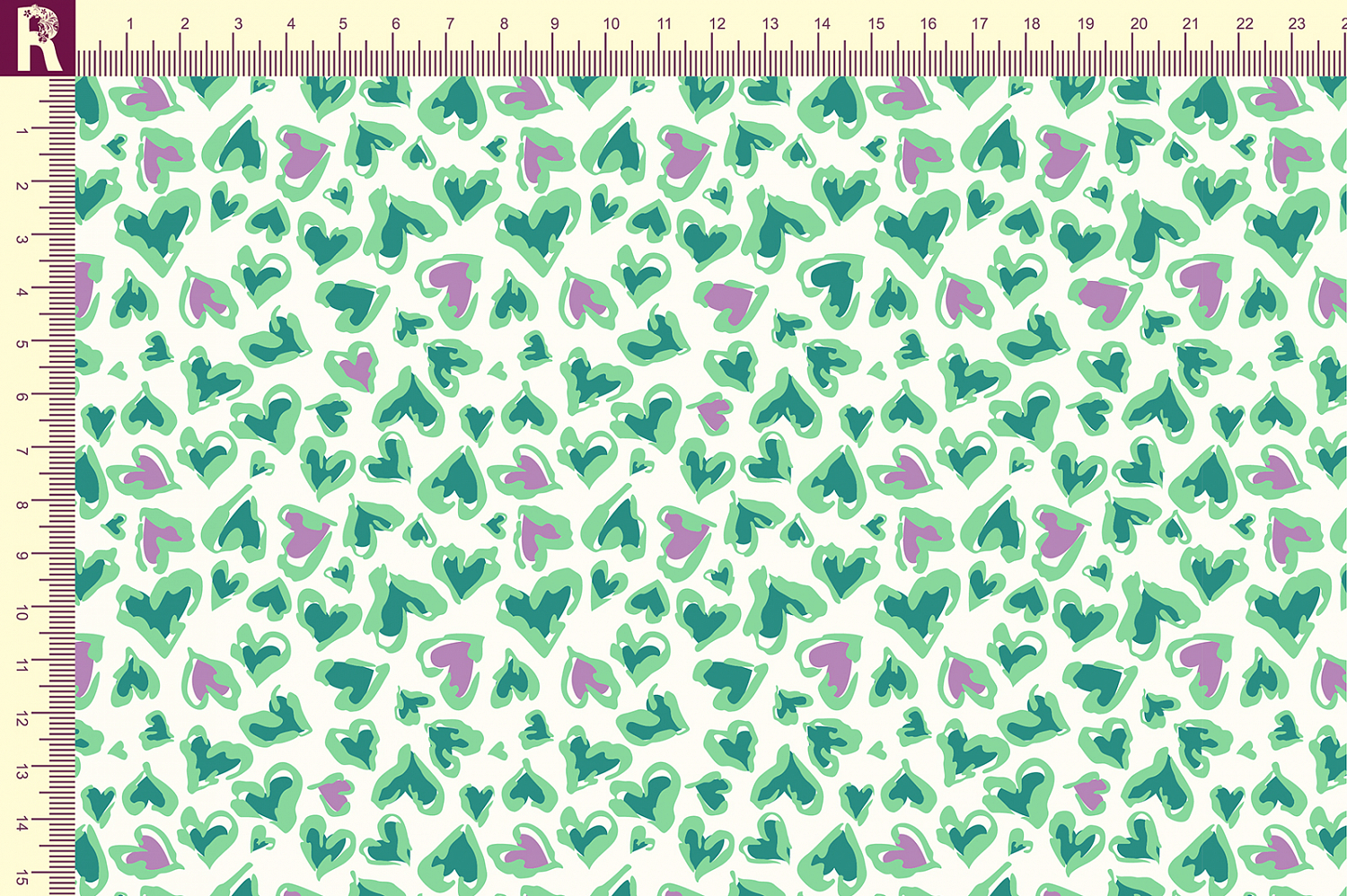 Т608 Леопардовые сердца 9050S 15-6123 17-1048 16-3110