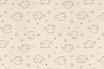 картинка Т584а Слоники (контур), colour 9050а/4002*(ru), Кулирная гладь, 30/1 (ru), пачка 95-100 см, кардная, 145-150 gr, 100% хлопок, принт_пигмент, Rutkani от компании Руткани