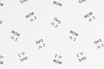 картинка Т535 I love mom, colour 9000/8001/9005*(ru), Интерлок, 40/1 (ru), пачка 95 см, компакт, 175 gr, 100% хлопок, принт_пигмент, Rutkani от компании Руткани