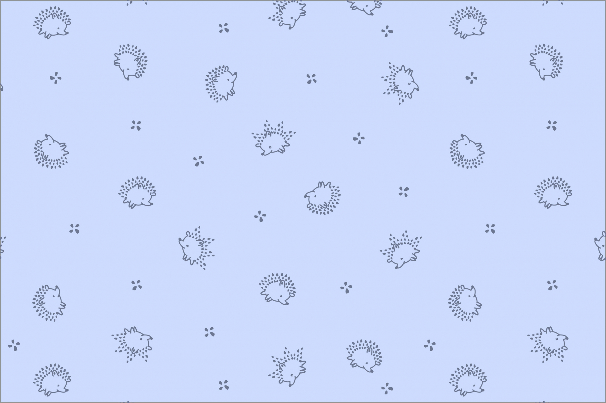 Ткань с принтом Маленькие ежики Т696_13