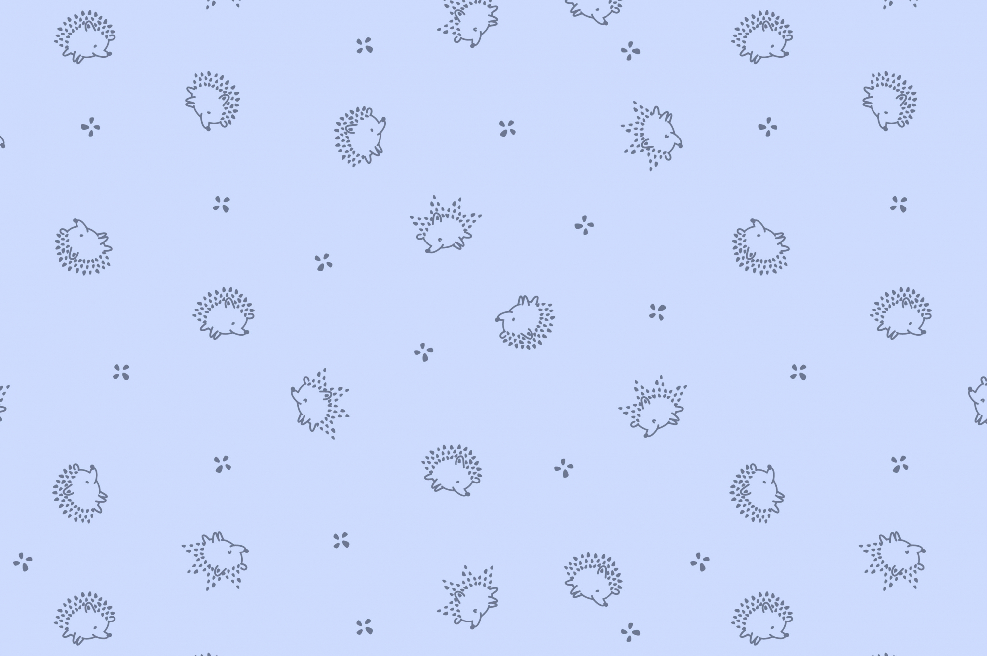 Ткань с принтом Маленькие ежики Т696_14