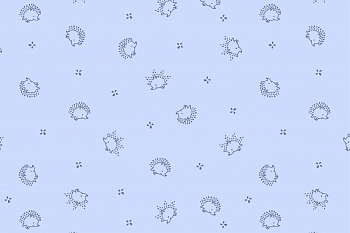 картинка Ткань с принтом Маленькие ежики Т696_14 от компании Руткани картинка Ткань с принтом Маленькие ежики Т696_14 от компании Руткани