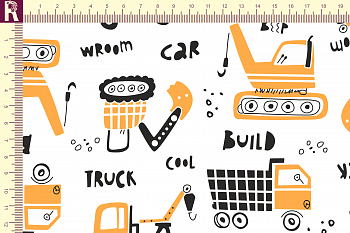 картинка Т661 Тракторы 9000_8009_3004( желтые тракторы на белом фоне) от компании Руткани