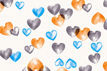 картинка Т683 Воздушные сердечки 9050S 17-1350 17-3907 17-4247 от компании Руткани