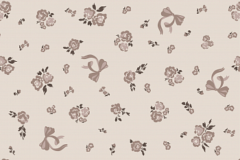 картинка Ткань с принтом Бантики и розы Т686_13 от компании Руткани