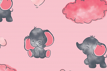 картинка Т682 Мечты слоника 9509а 18-1756 19-3905 от компании Руткани