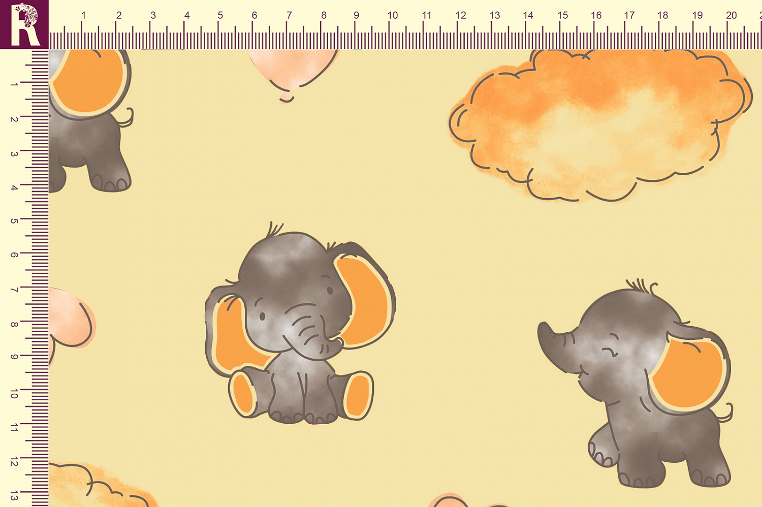 Т682 Мечты слоника 13-0941 15-1157 18-1312