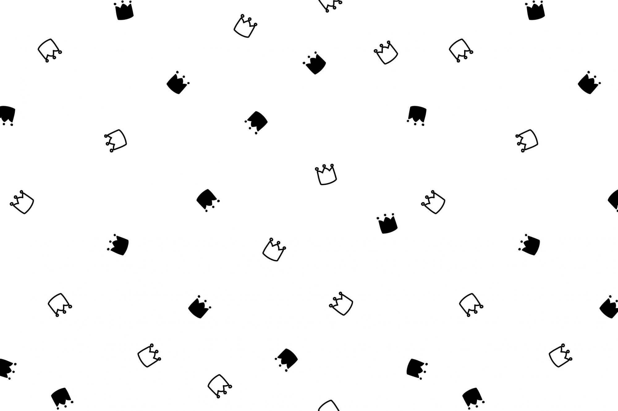 картинка Ткань с принтом Милые короны Т698_4 от компании Руткани