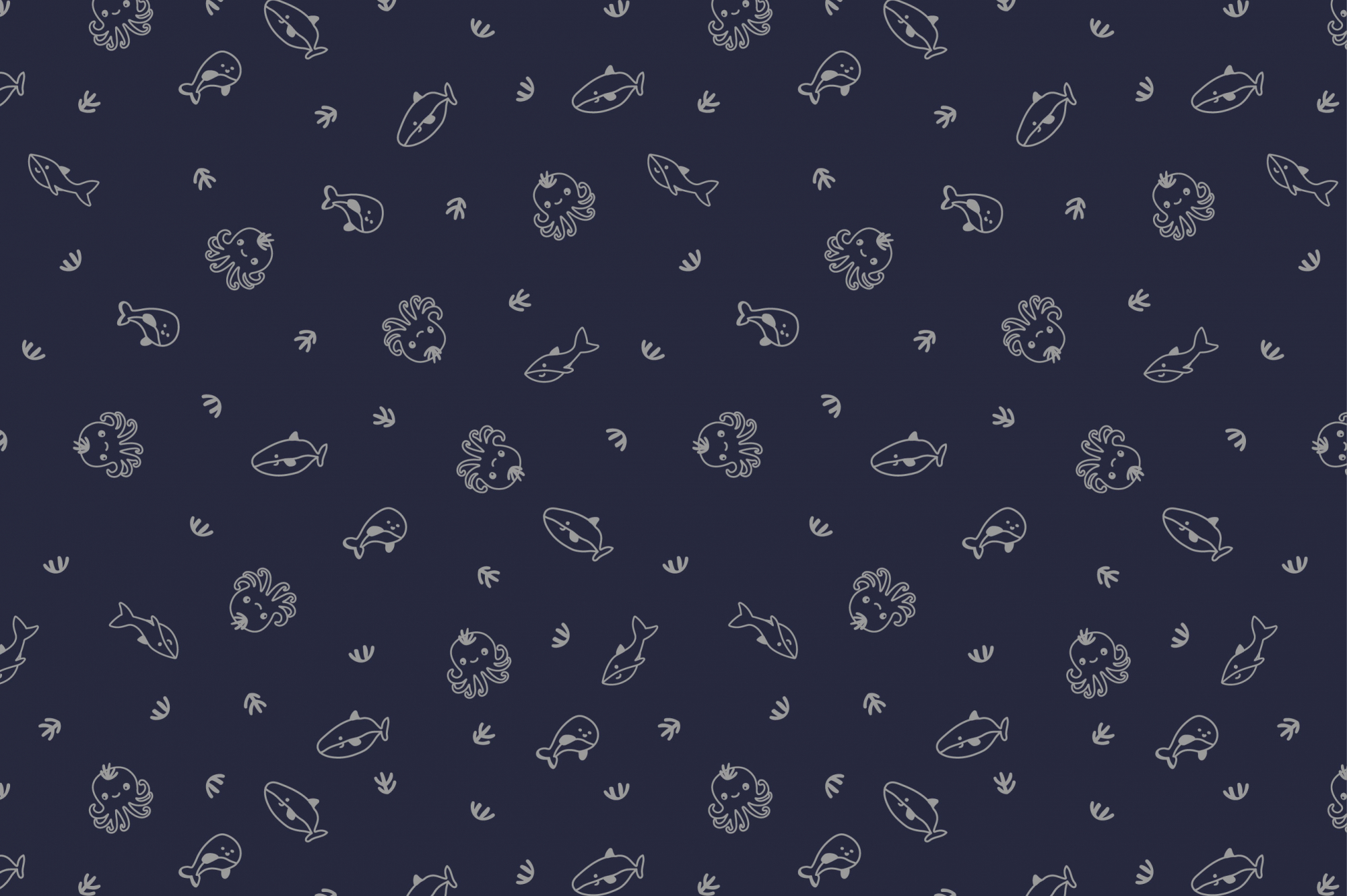 Ткань с принтом Морские друзья Т695_11