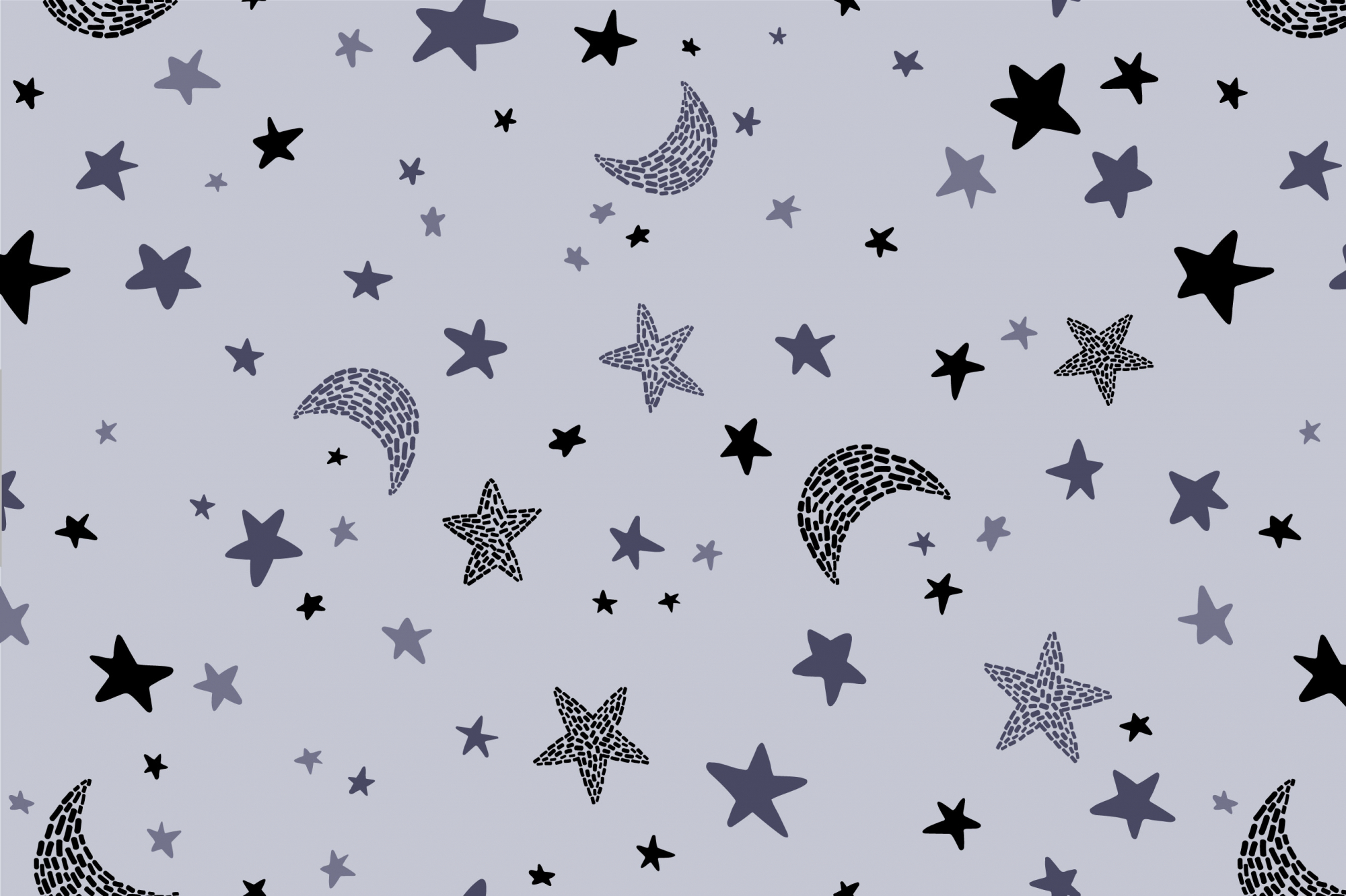 картинка Ткань с принтом Лунное небо Т687_8 от компании Руткани