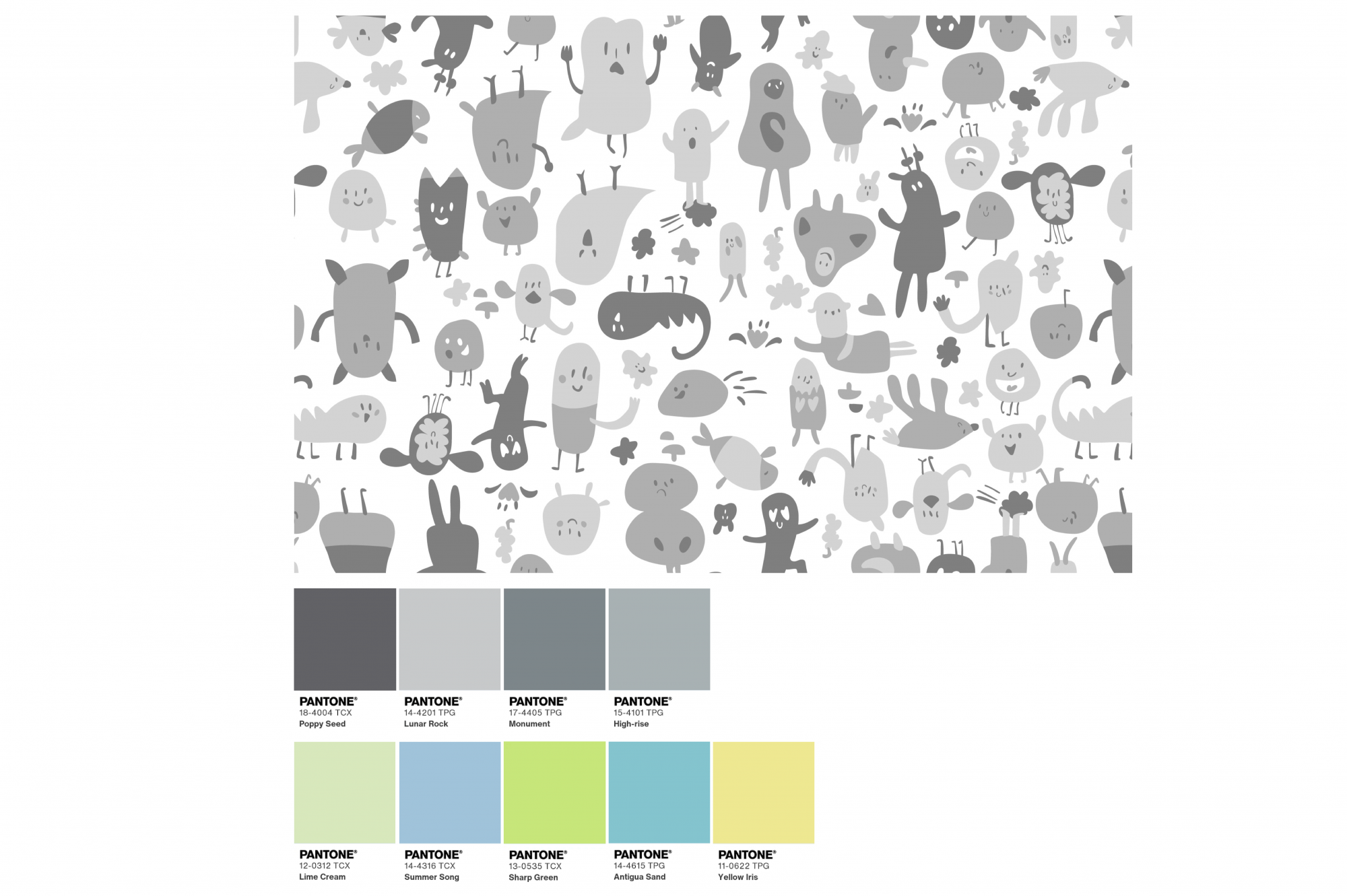 картинка Ткань с принтом Озорной пластилин Т700_16 от компании Руткани