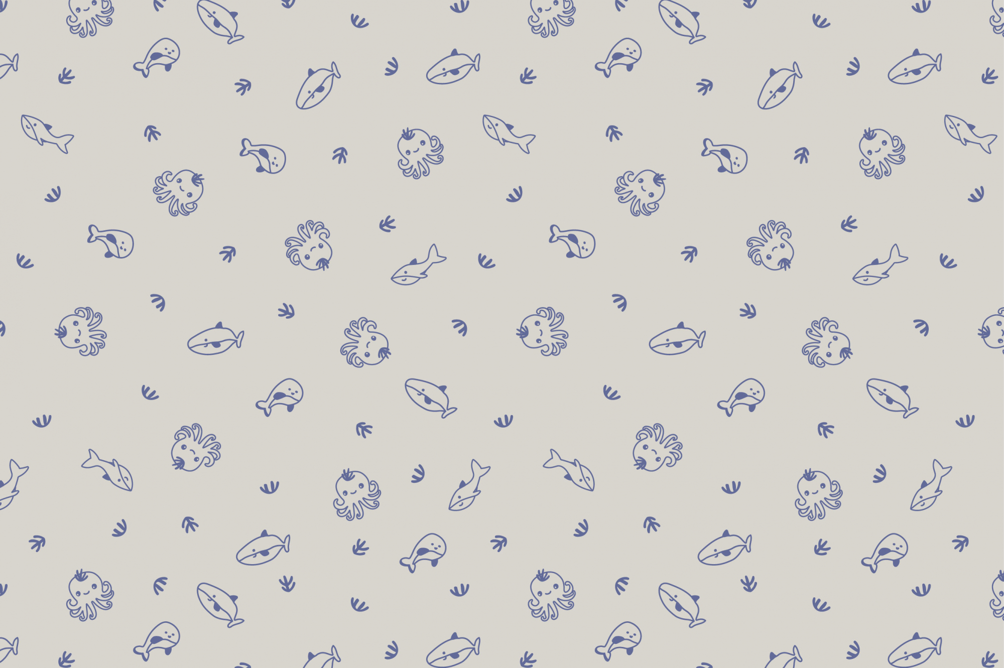 Ткань с принтом Морские друзья Т695_16