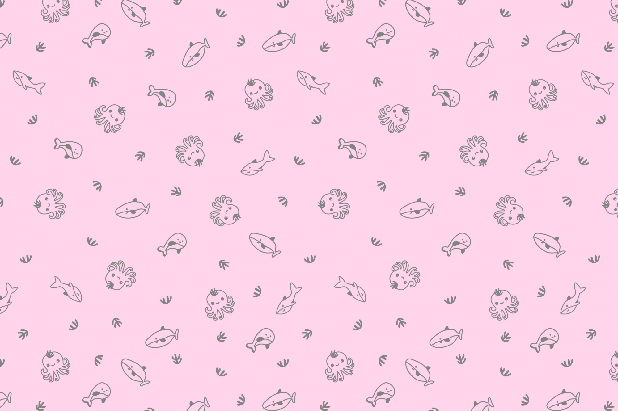 Ткань с принтом Морские друзья Т695_6