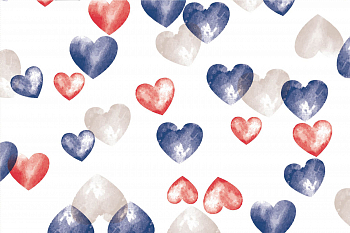 картинка Т683 Воздушные сердечки 9000 14-3803 19-4044 17-1664 от компании Руткани