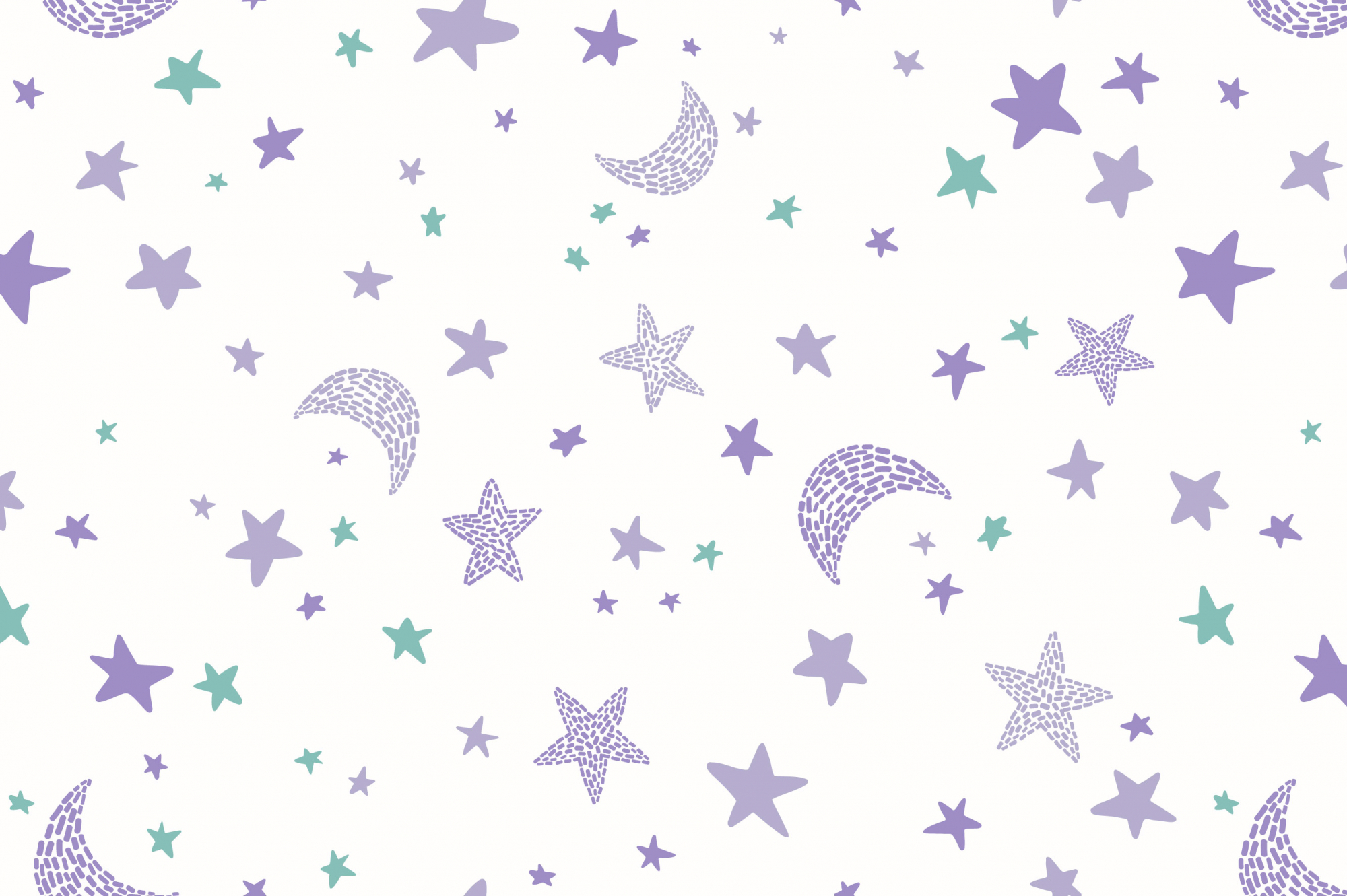 картинка Ткань с принтом Лунное небо Т687_3 от компании Руткани