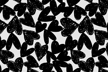 картинка Ткань с принтом Карандашные сердца Т688_16 от компании Руткани