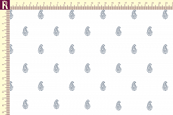 картинка Т601 Огурчики 9000_5006 (темно - синие огурчики на белом фоне) от компании Руткани