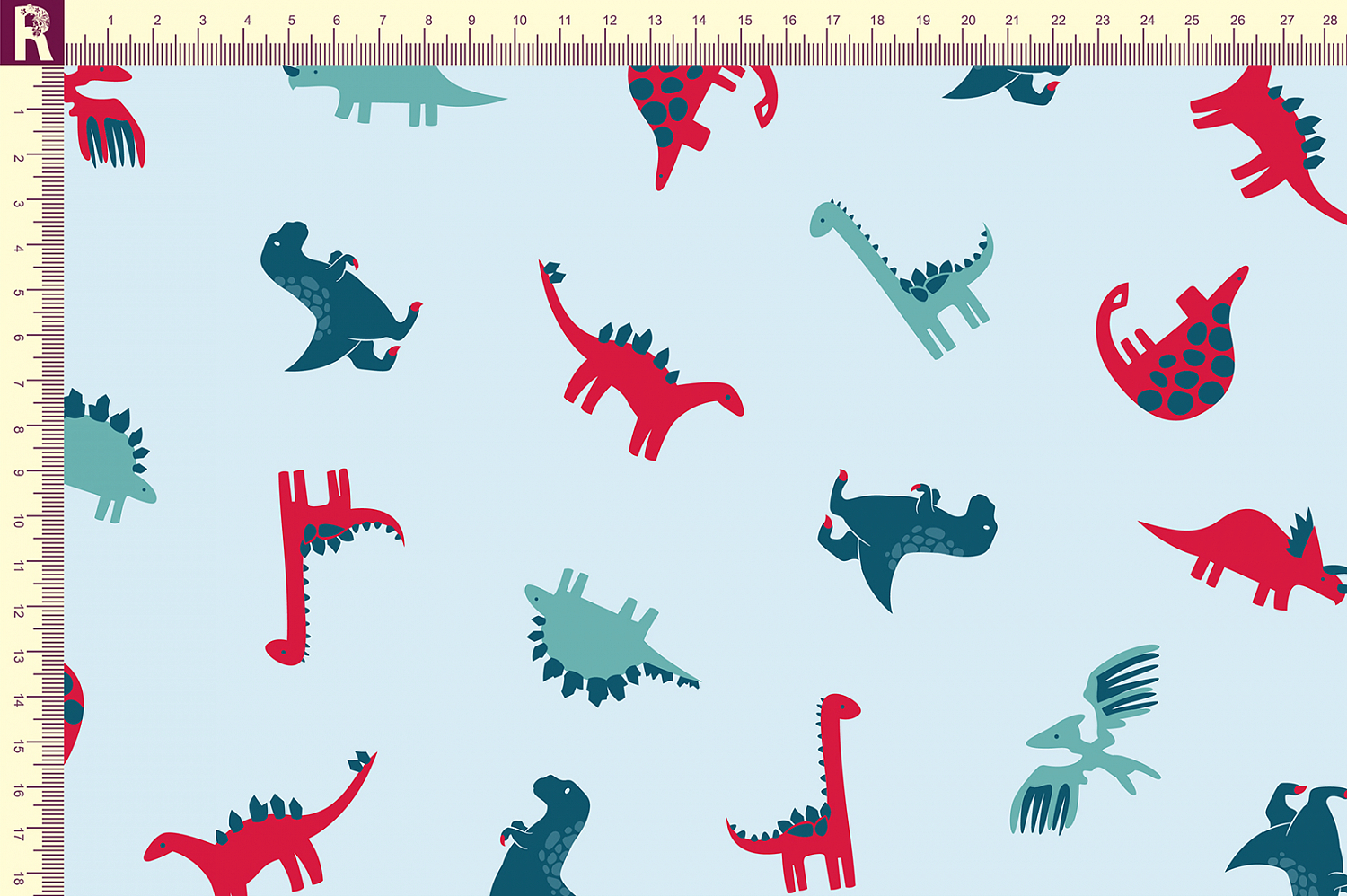 Т644 Динозаврики 9061а 18-1764 16-5121 19-4234