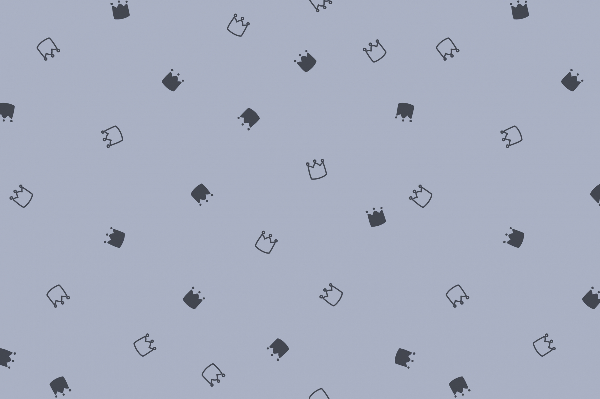 картинка Ткань с принтом Милые короны Т698_6 от компании Руткани